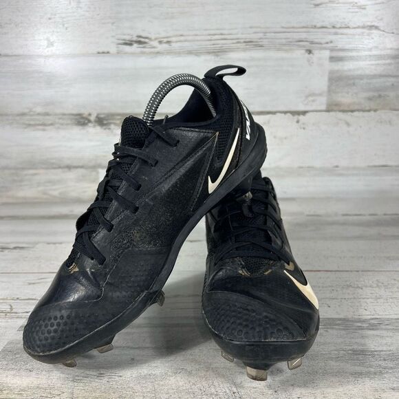 Nike‎ Lunar Vapor Men's Ultra Fly Pro Low Metal Black Baseball Cleats Size 8 - Picture 5 of 9